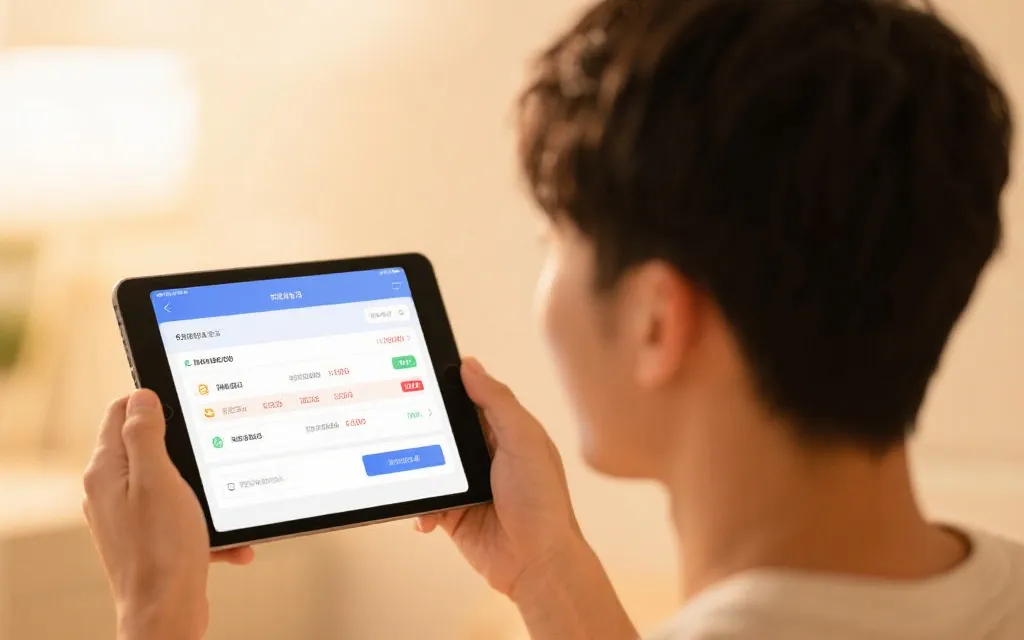 用户在智能设备上查询开奖结果,界面简洁明了